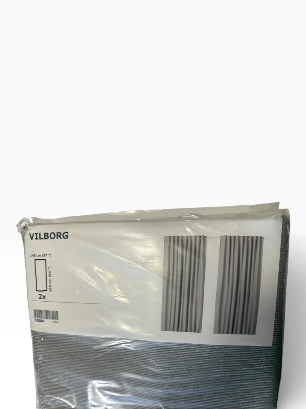 IKEA VILBORG Room Darkening Curtains - Gray Striped